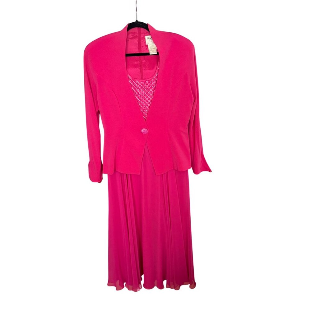 Daymor Couture Womens Pink Evening Dress With Jacket Size 14